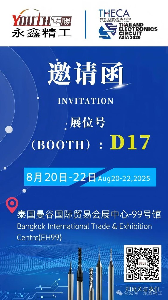 永鑫精工誠邀您參加【2025年泰國電子電路亞洲展覽會（THECA）】！